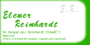 elemer reinhardt business card